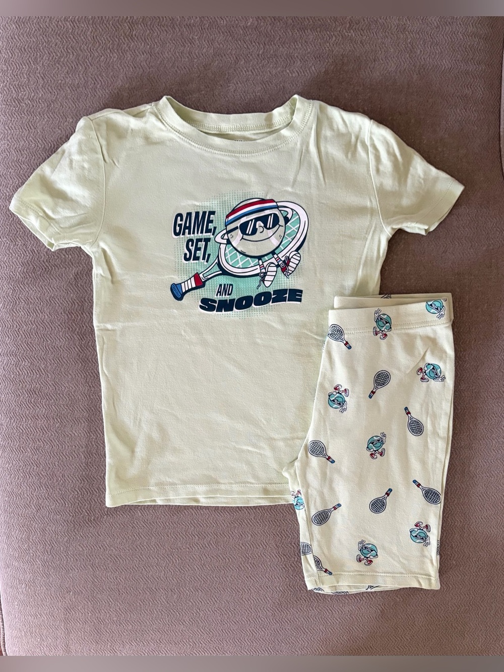 OLD NAVY BOYS TENNIS THEMED PYJAMA SHORTS SET